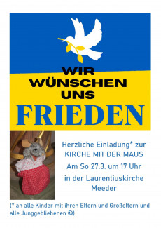 Friedensgebet - Gottesdienst mit der Maus